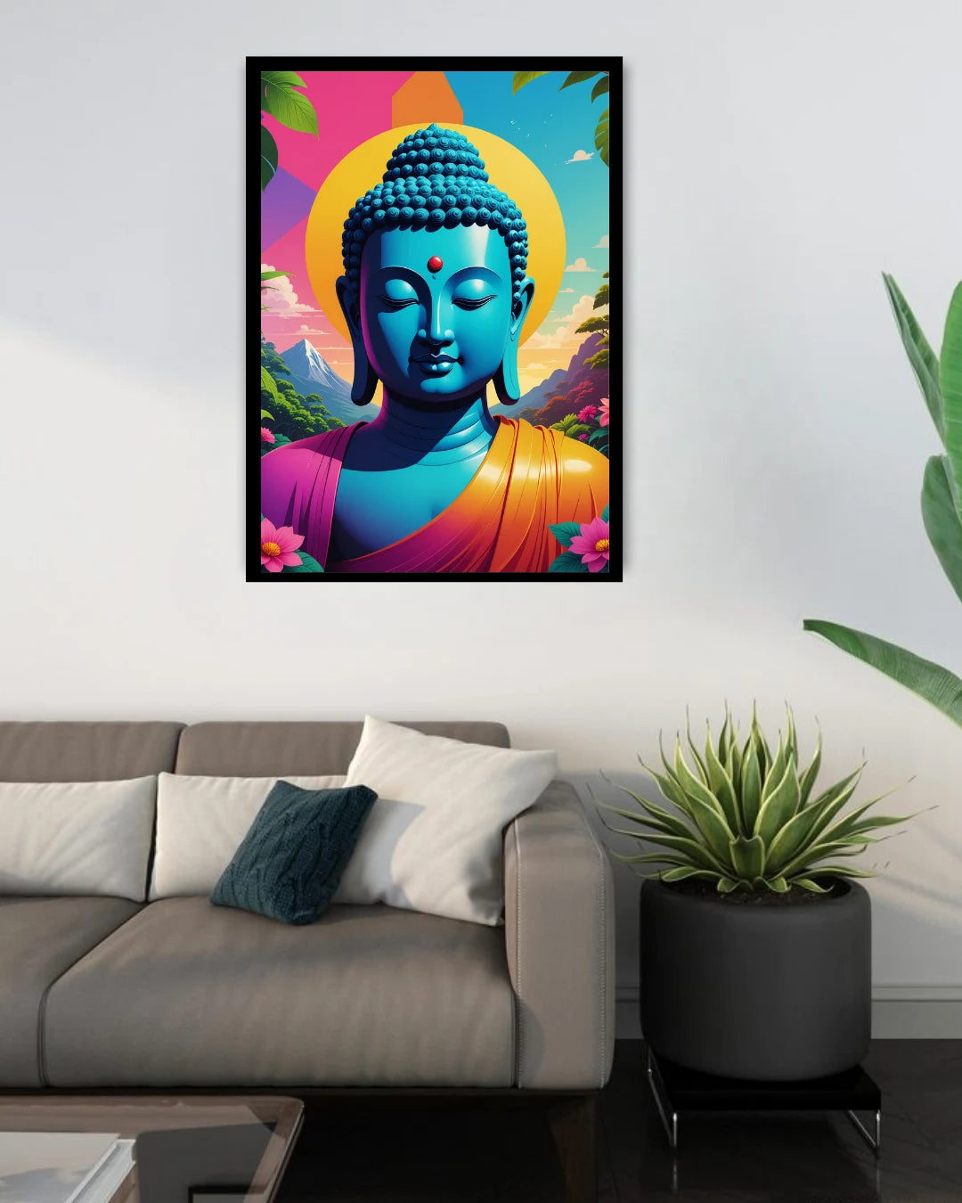 Vibrant Meditative Portrait - Wall Art Canvas