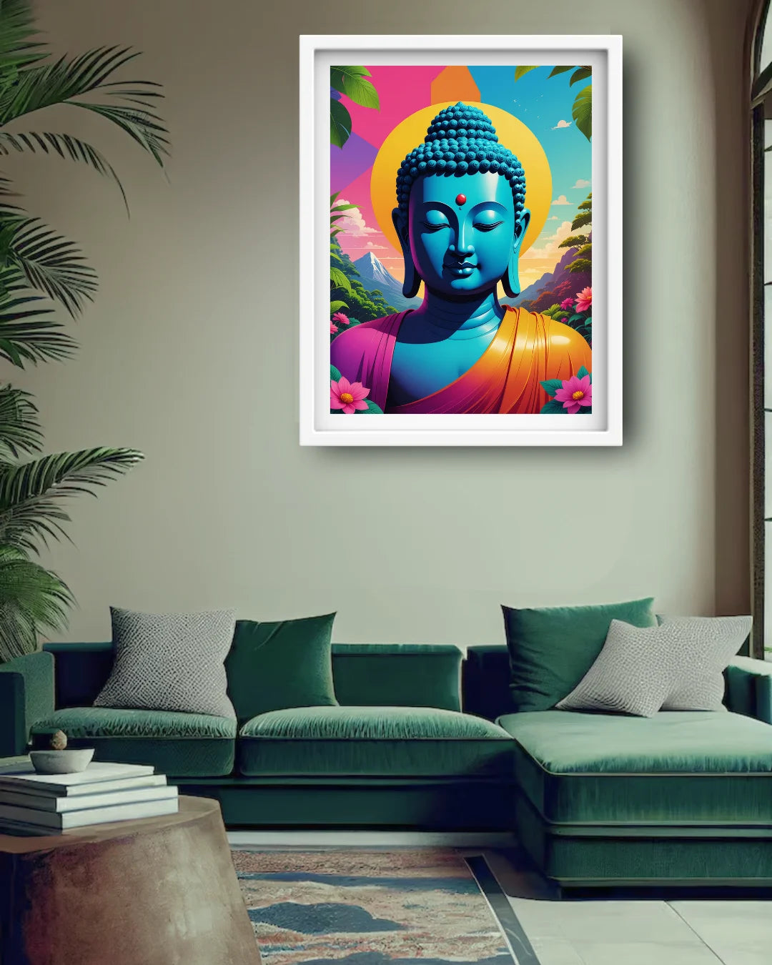 Vibrant Meditative Portrait - Wall Art Canvas