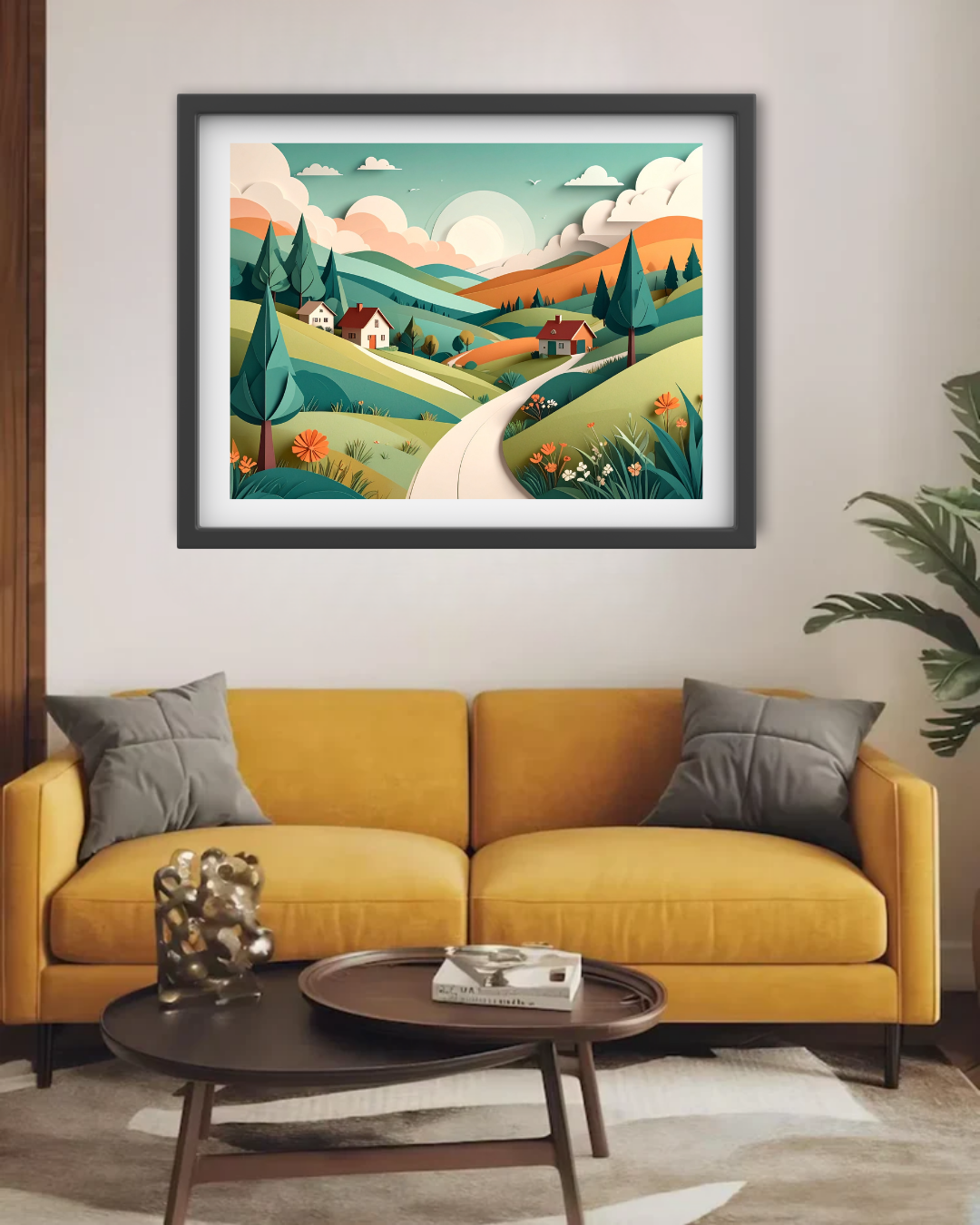 Abstract Coastal Landscape - Wall Art Canvas