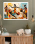 Abstract African Dance Wall Art Canvas Painting for Modern Living Room Decor
