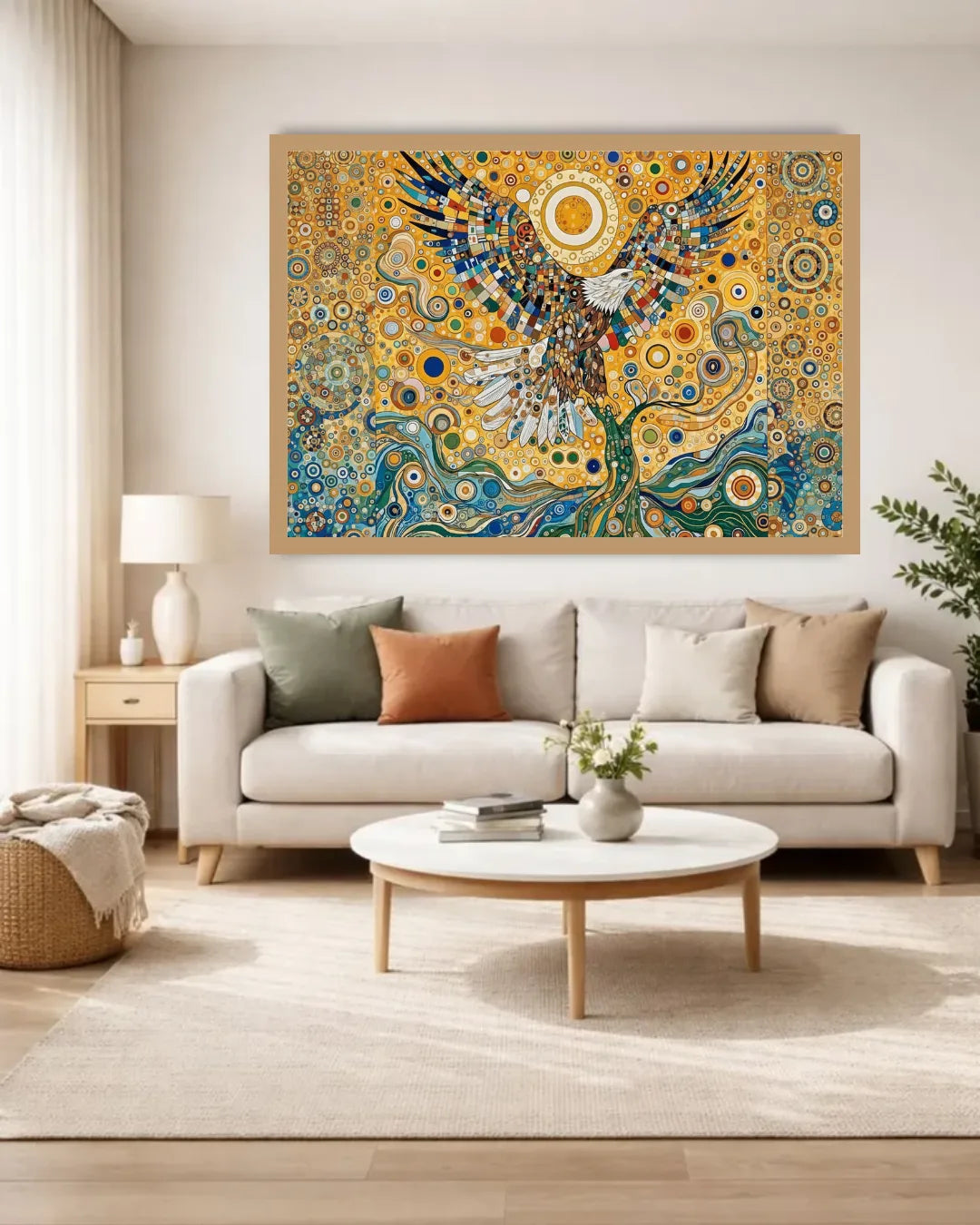 Majestic Eagle Artwork Canvas Painting for Contemporary Living Room Wall Decor