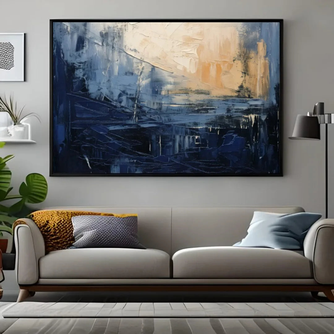 Abstract landscape wall art for living room