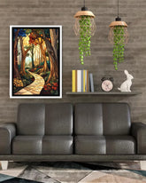 Abstract figurative canvas wall art in contemporary space