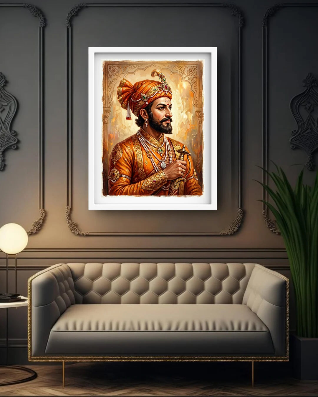 Chhatrapati Shivaji Maharaj Canvas Wall Painting - Wall Art Canvas