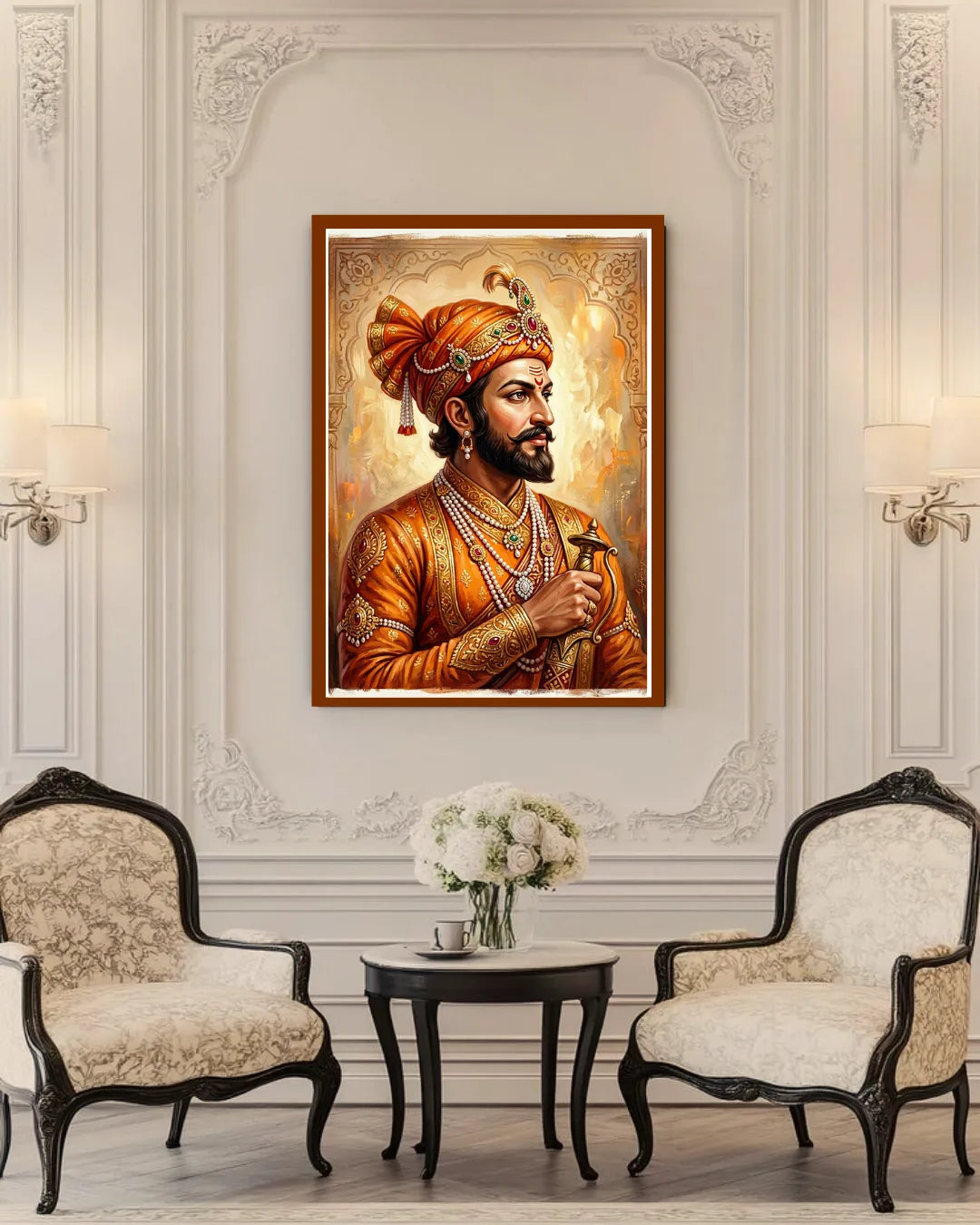 Chhatrapati Shivaji Maharaj Canvas Wall Painting - Wall Art Canvas