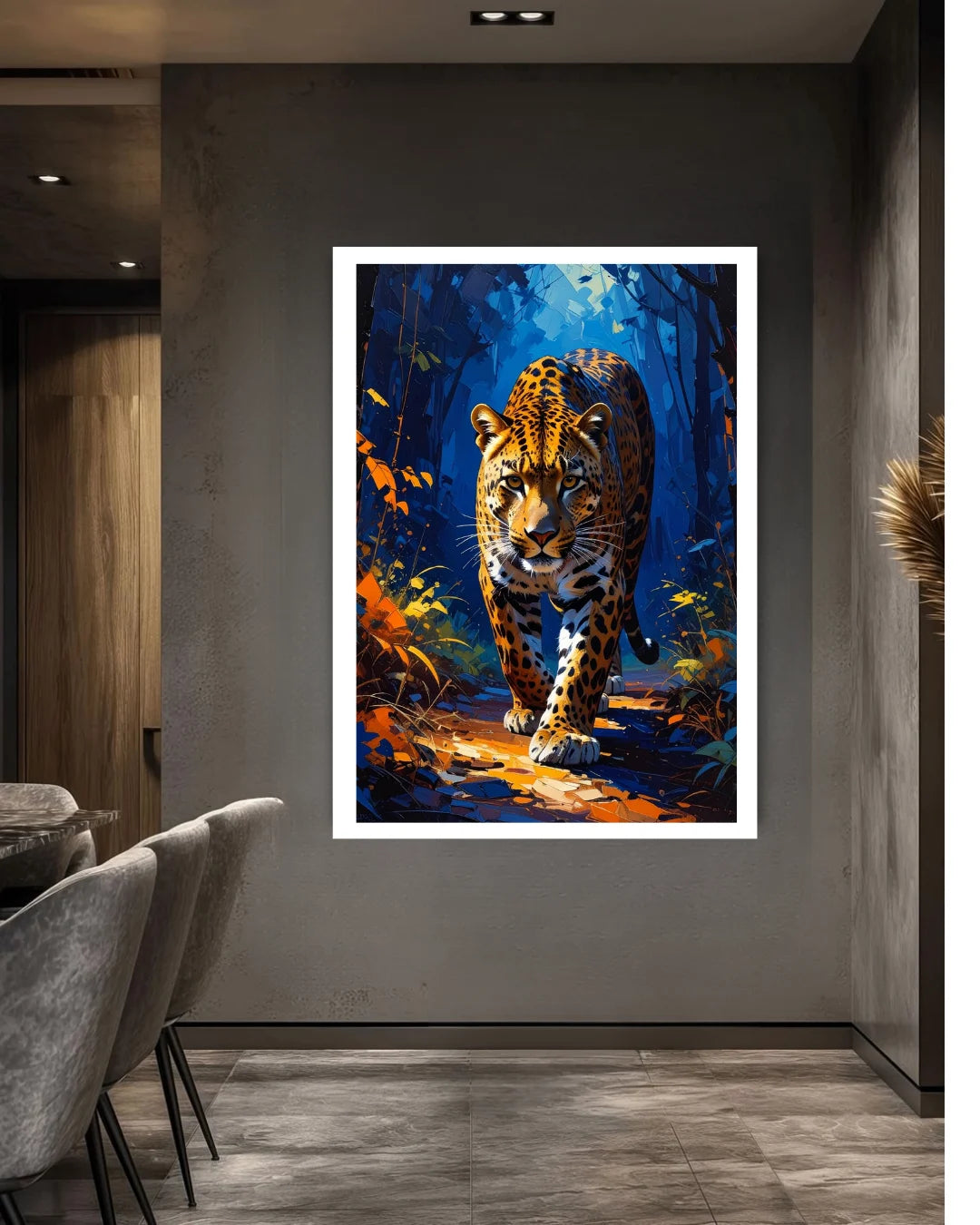 Leopard Forest Scene - Wall Art Canvas