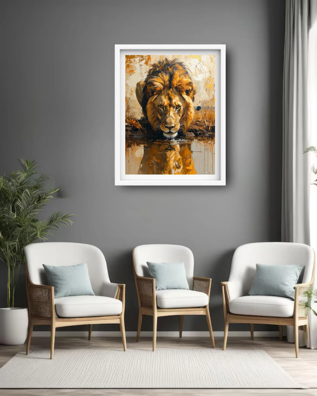 Modern Lion Wall Art Set - Wall Art Canvas