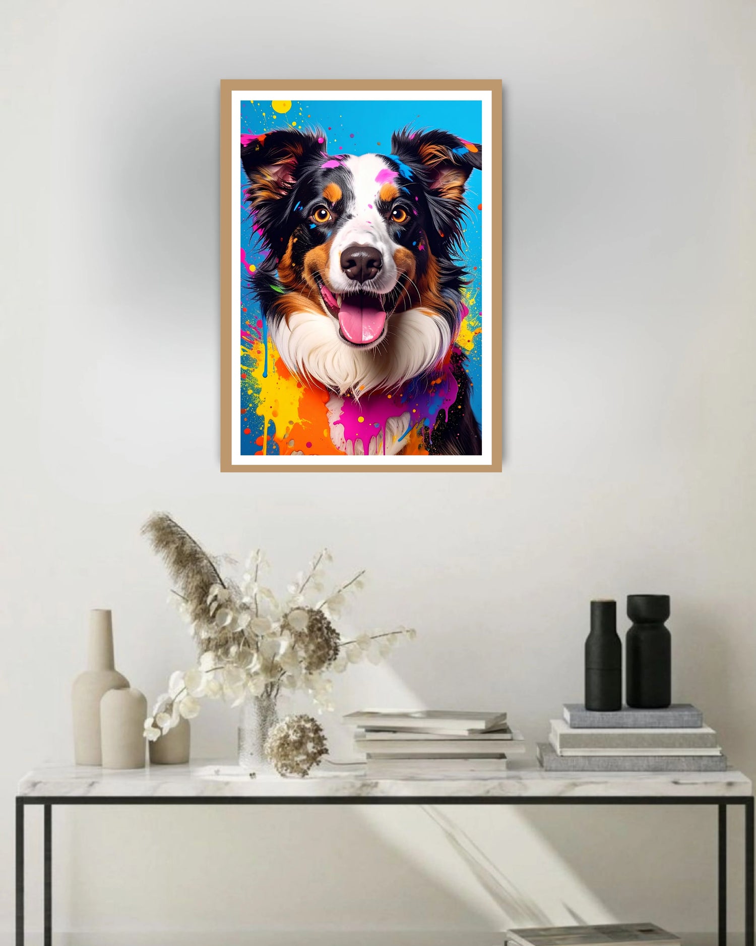 Colorful Dog Portrait - Wall Art Canvas