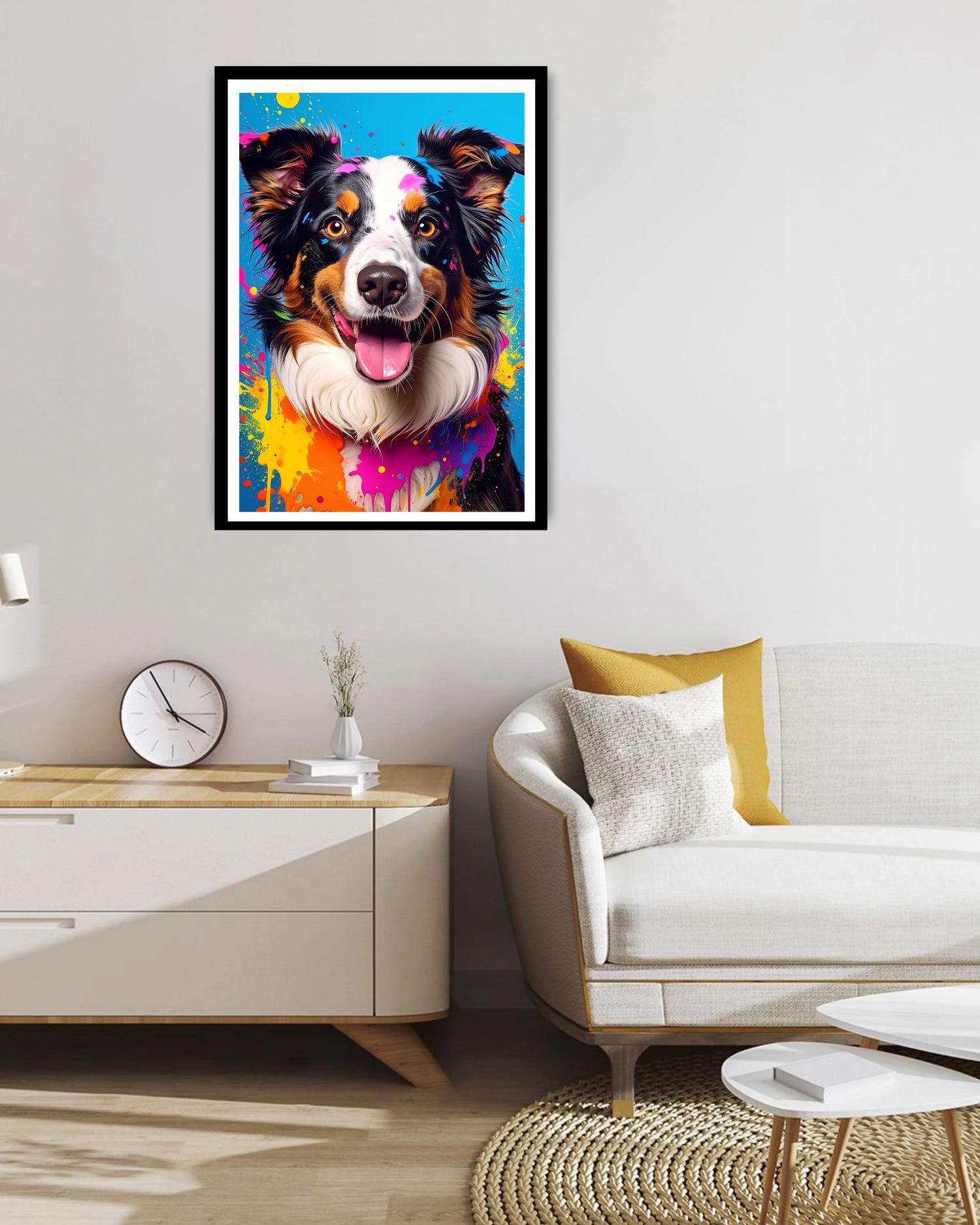 Colorful Dog Portrait - Wall Art Canvas
