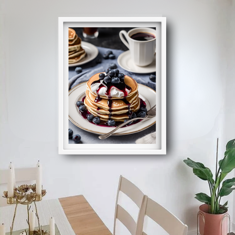 Blueberry Pancakes Restaurant - Wall Art Canvas