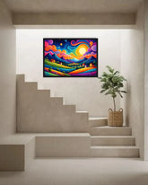 Vibrant Dreamscape Canvas Painting for Contemporary Wall Decoration