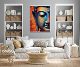 Contemporary abstract face art painting for stylish living room