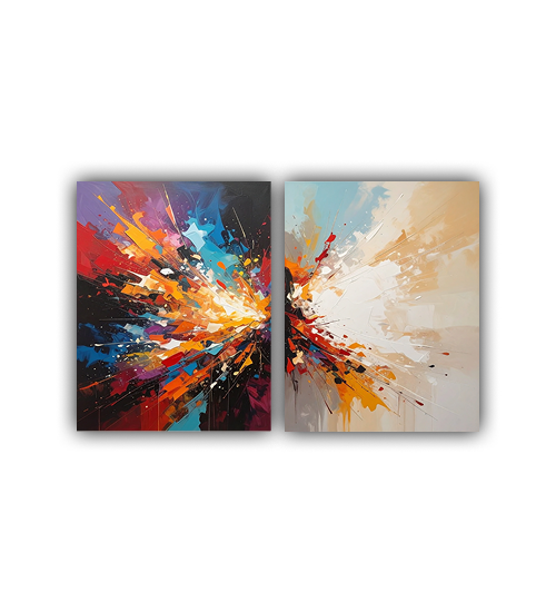 Contemporary abstract painting on canvas