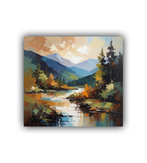 Contemporary landscape wall art canvas for modern home decor