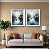 Contemporary nature canvas art for bedroom and living room