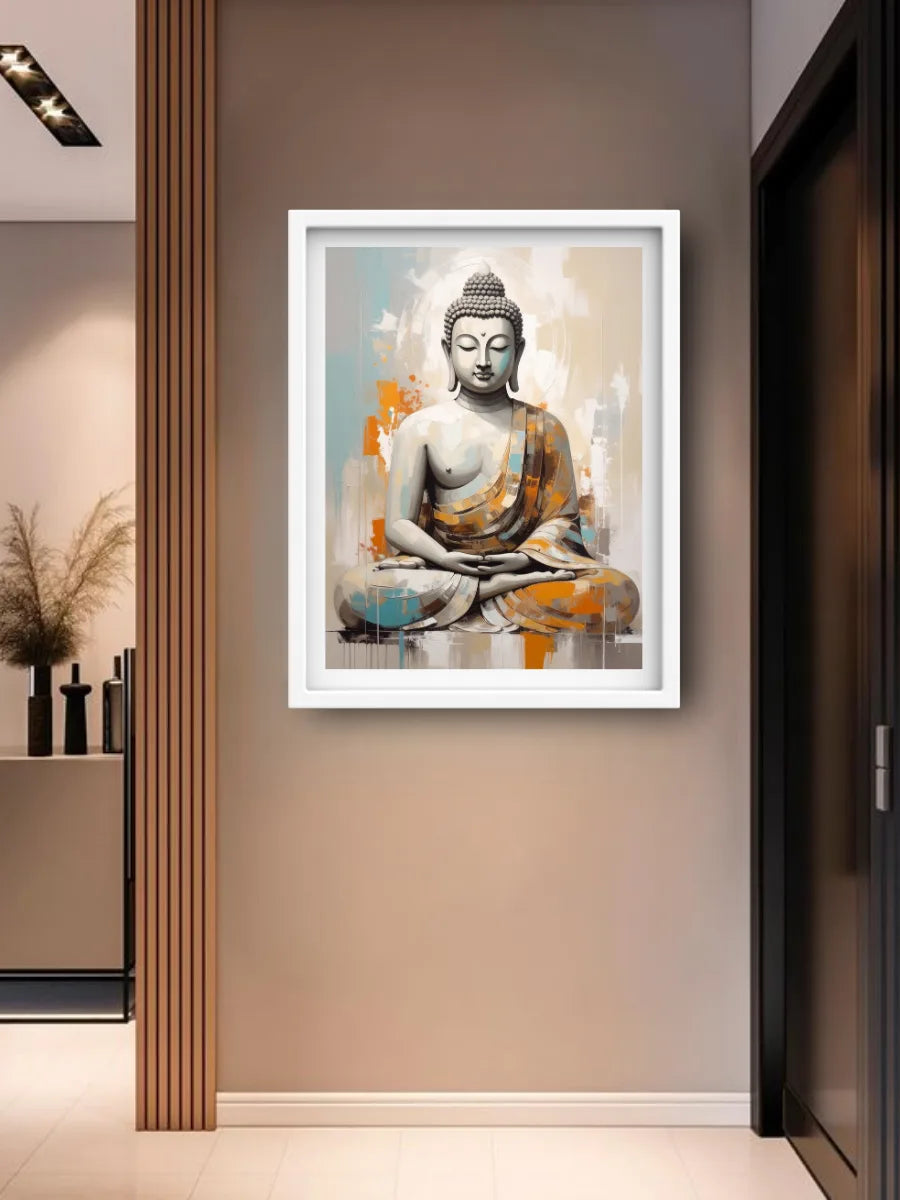 Contemporary meditation artwork framed wall art