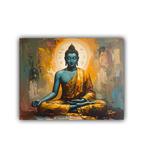 Contemporary meditation canvas painting decor