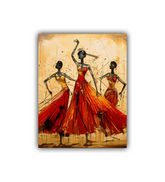 Indian traditional dancers figurative wall art painting
