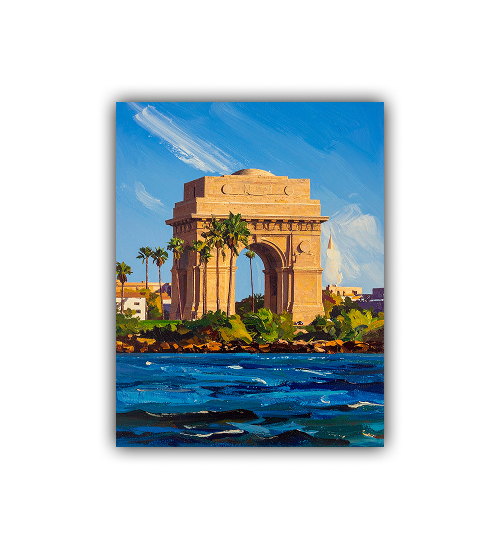 Golden Arch Vista Wall Art Canvas Paintings