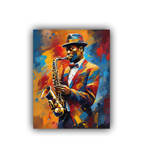 Modern Jazz Saxophone Player - Wall Art Canvas