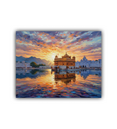 Sunset palace canvas painting wall art
