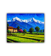Mountain landscape canvas painting wall art
