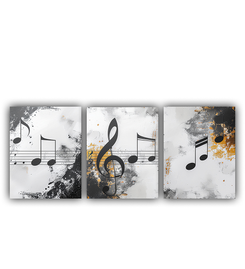 Abstract Music Notes Wall Art Canvas Set - Wall Art Canvas