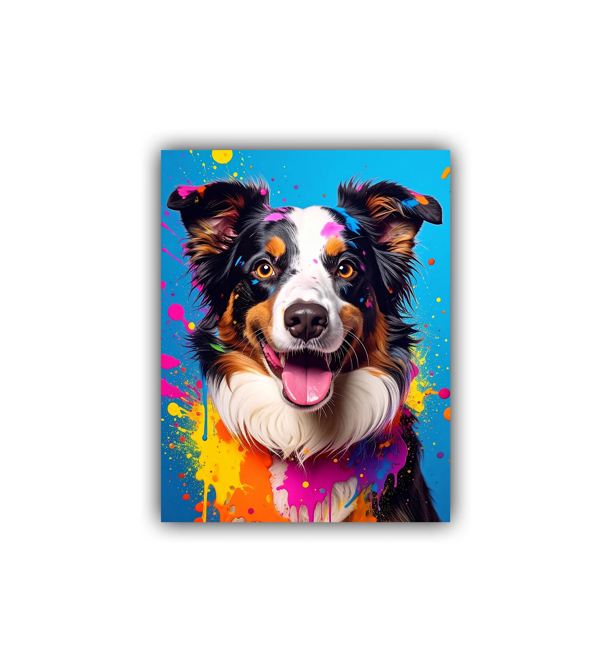 Colorful Dog Portrait - Wall Art Canvas