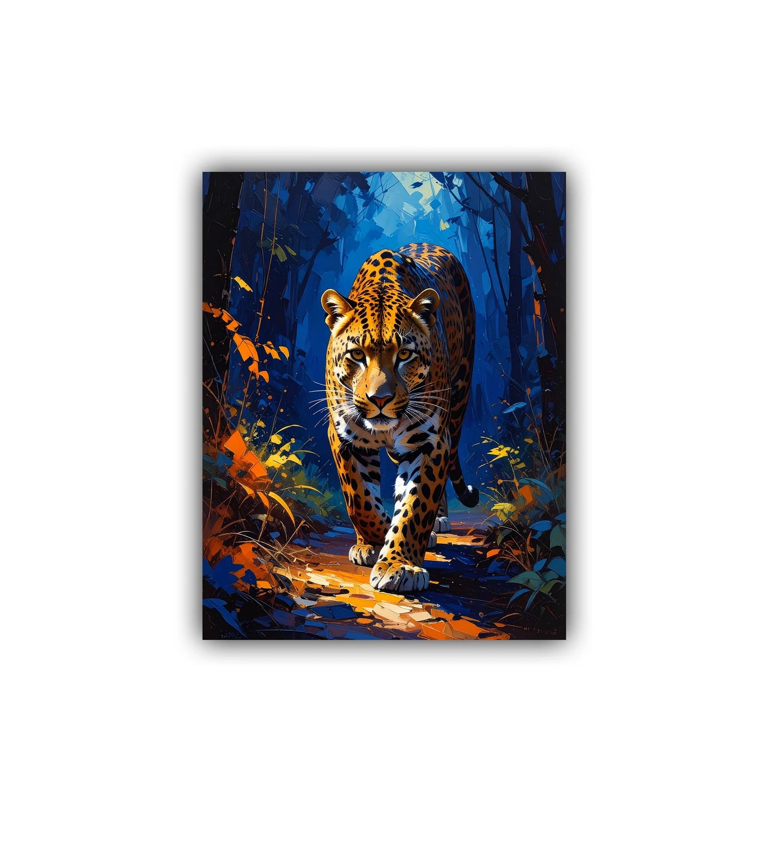 Leopard Forest Scene - Wall Art Canvas