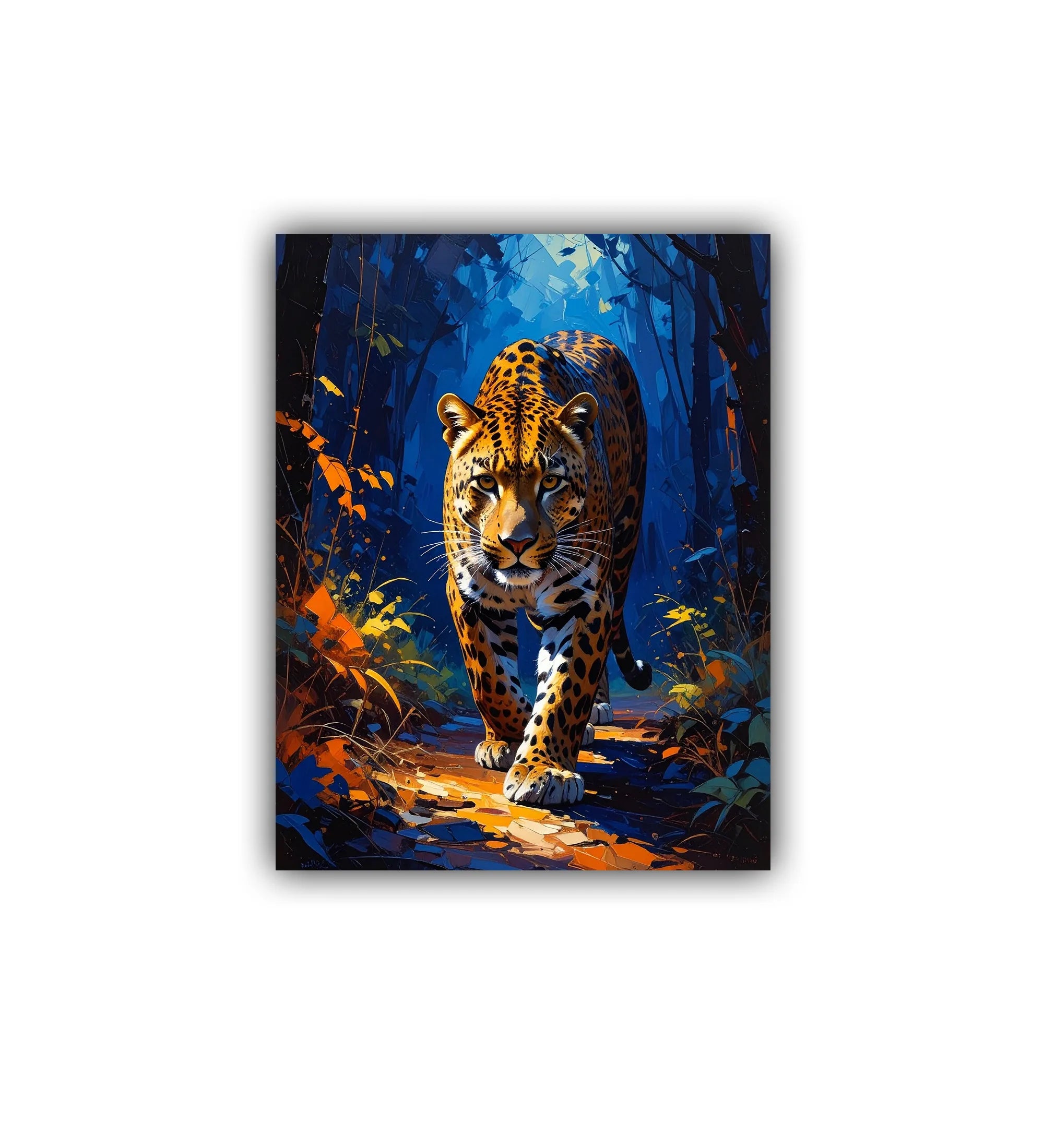 Leopard Forest Scene - Wall Art Canvas