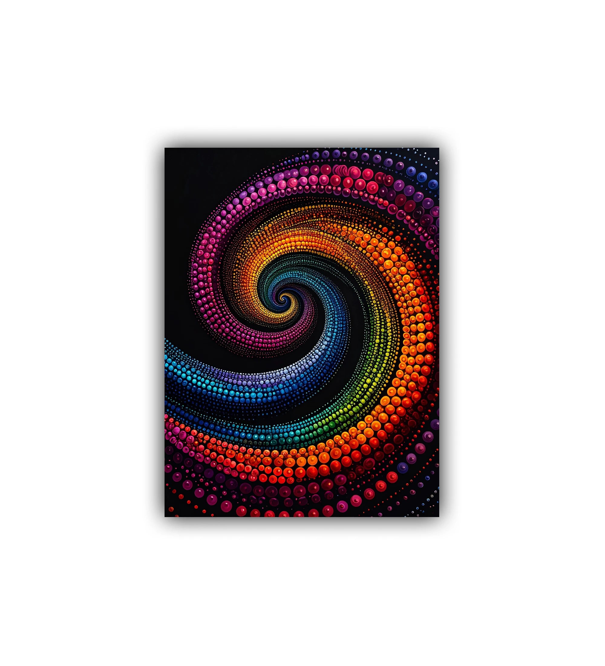 Colorful Spiral Abstract Art - Wall Art Canvas