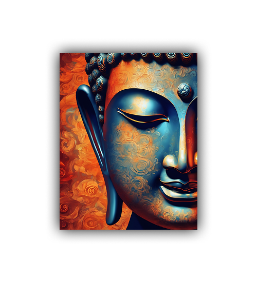 Ethereal Calm: Buddha in Flames