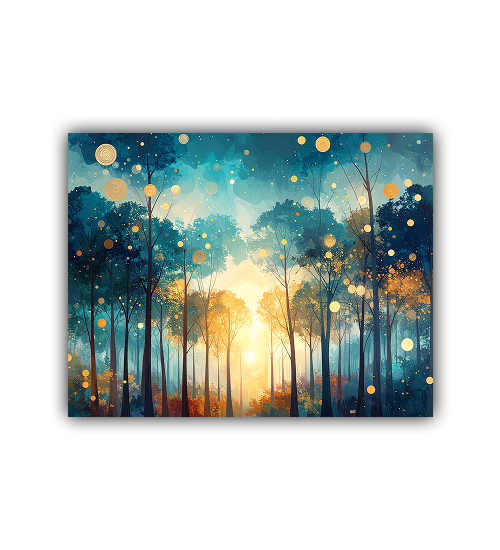 Abstract Light Forest Landscape - Wall Art Canvas