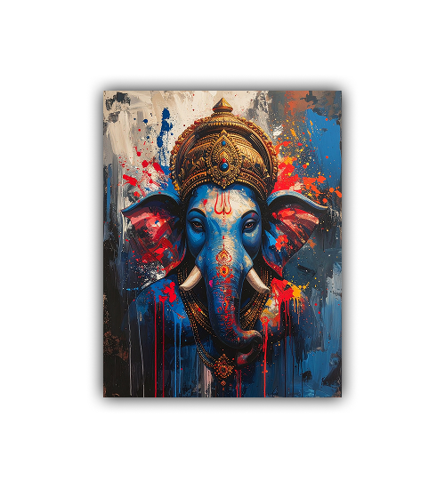 Divine elephant artistic canvas painting home decoration