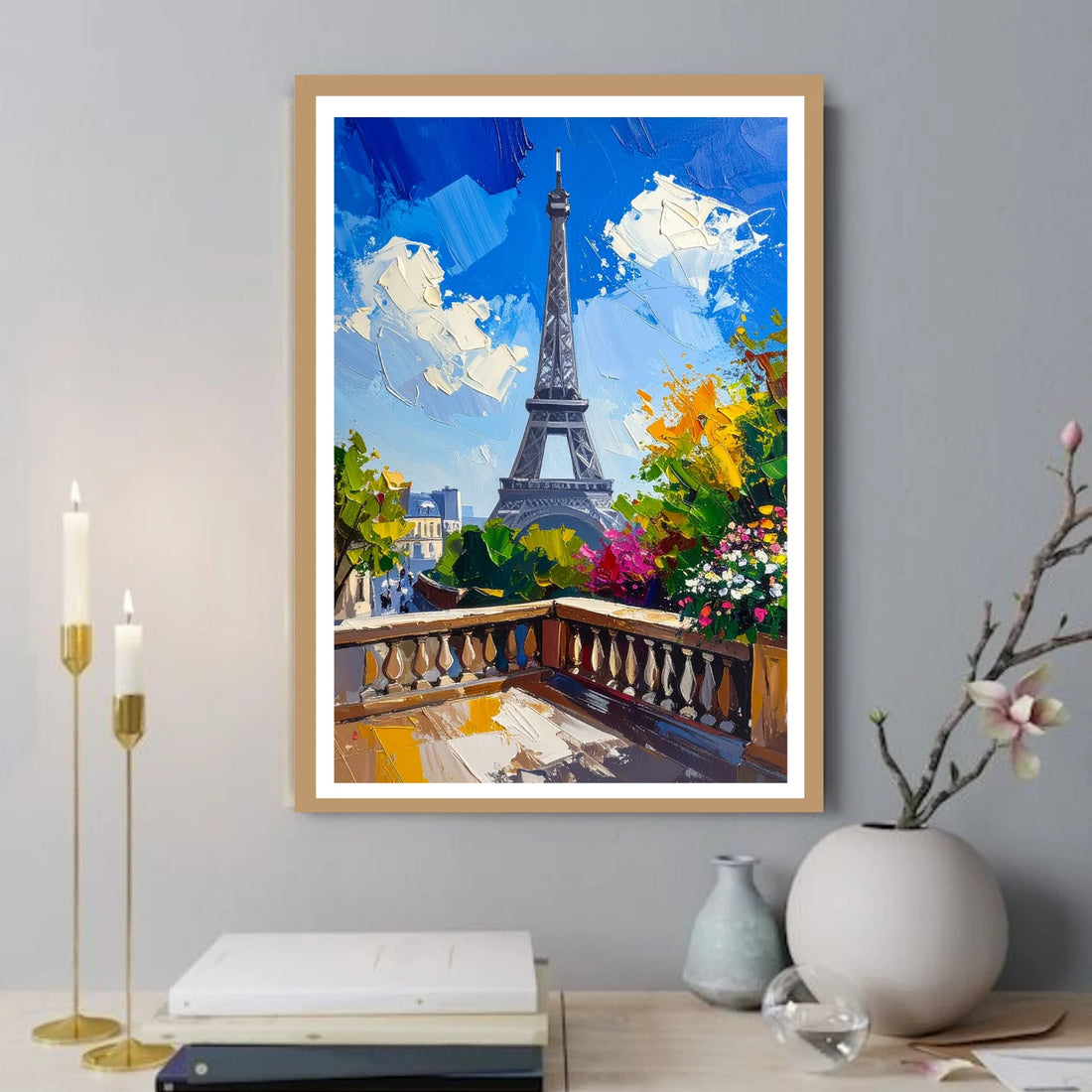 Paris Eiffel Tower canvas wall art painting
