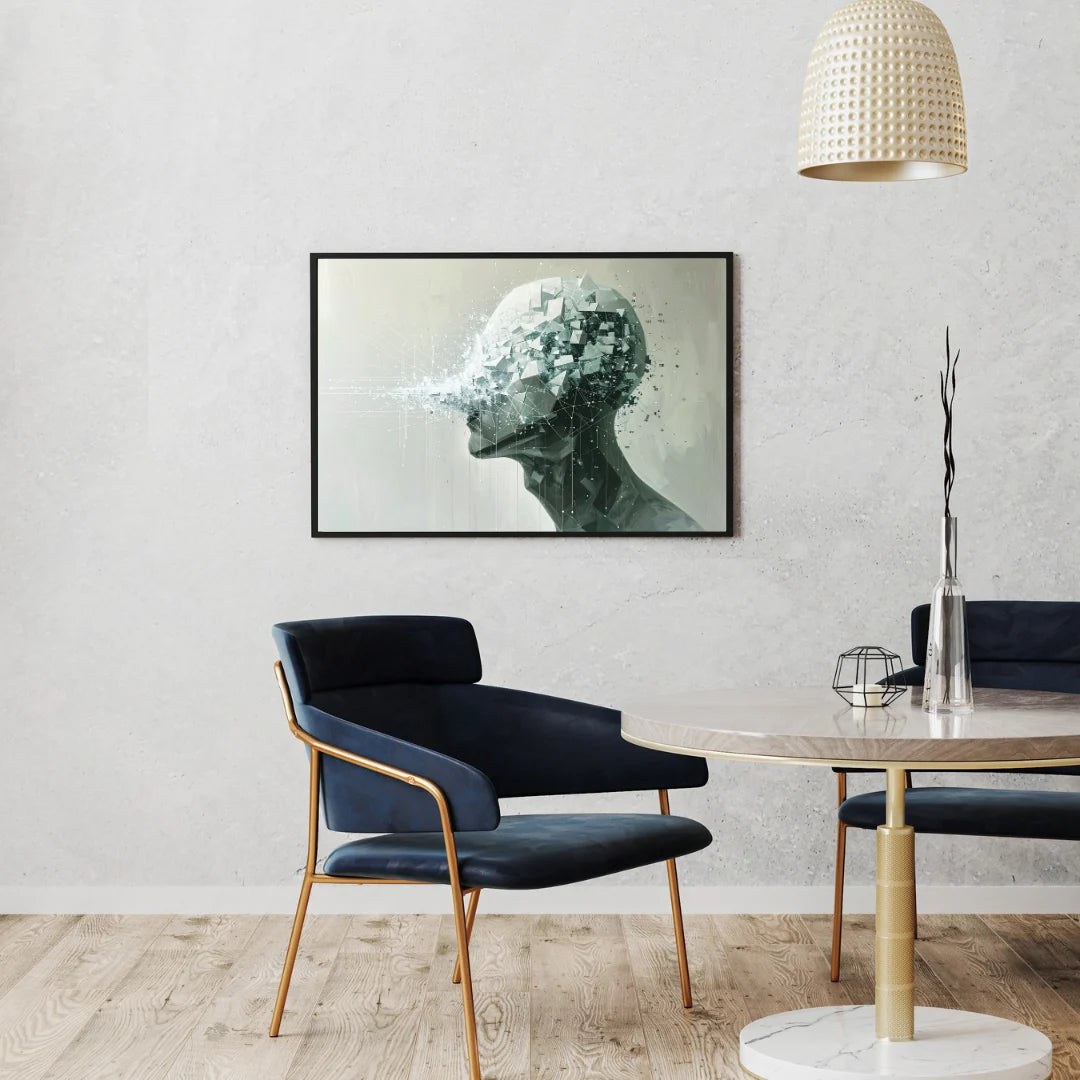 Modern figurative face canvas wall art for home decor
