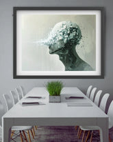 Figurative portrait face wall art canvas painting
