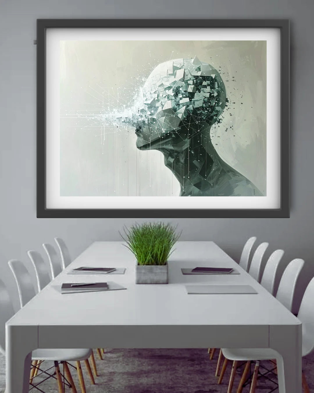 Figurative portrait face wall art canvas painting
