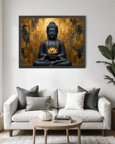 golden Buddha painting wall art elegant design