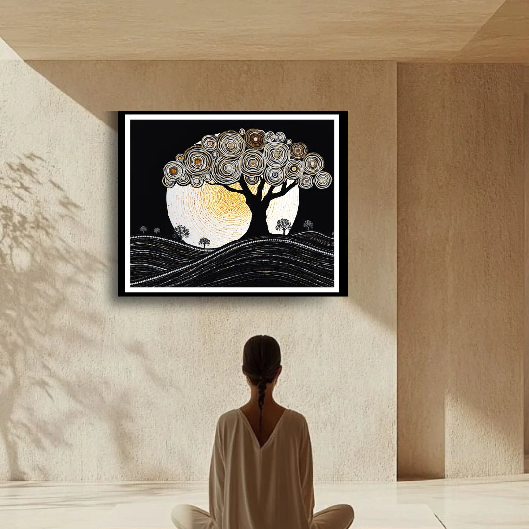 Tree of Life wall art painting for meditation and spiritual decor
