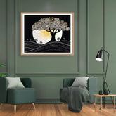 Modern Tree of Life wall art painting for elegant home decor
