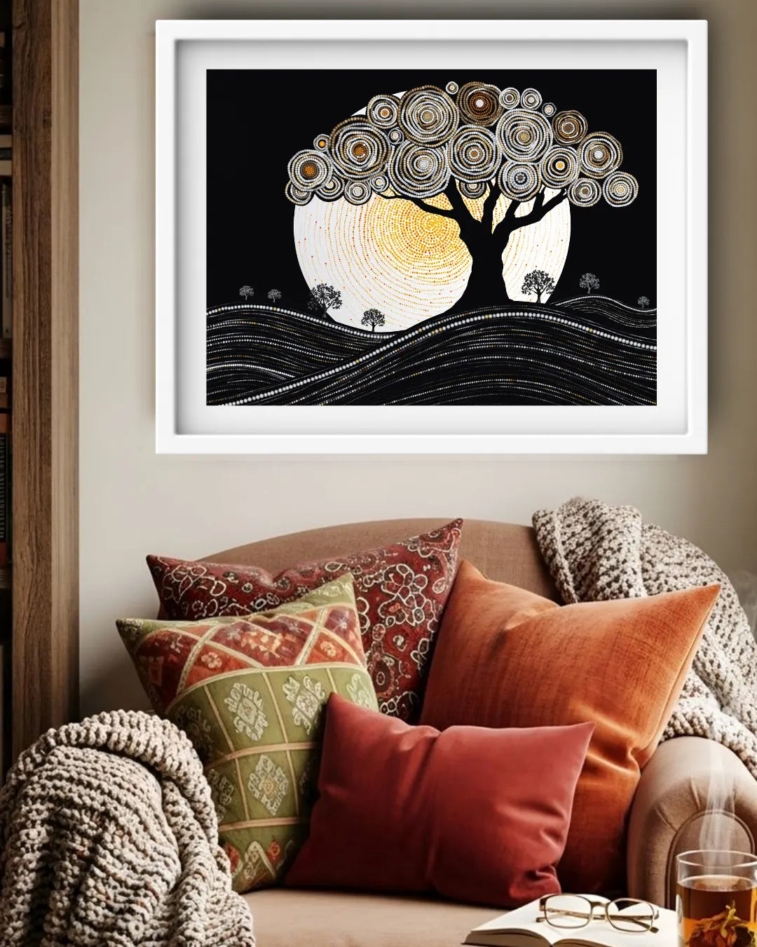 Tree of Life wall art painting for warm and peaceful interiors
