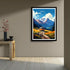 Mountain cabin snow peak wall art canvas painting
