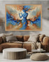 Lord Krishna Flute Wall Art Canvas Painting for Modern Living Room Decor