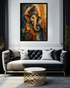 Lord Ganesha wall art canvas in modern living room decor