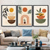 Minimal botanical abstract canvas wall decor set of three