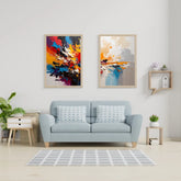 Modern abstract canvas painting for home decor