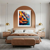 Modern abstract canvas painting for living room wall decor