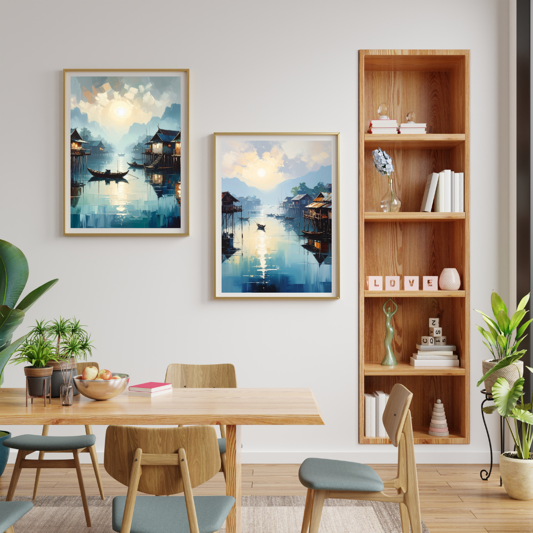 Modern landscape wall art canvas for living room decor
