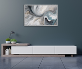 Modern minimal abstract wall art in beige and grey tones